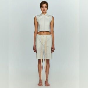 ALFIE Paris Tyra Bermuda Short, white, XS, NWT